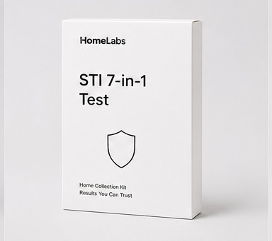 HomeLabs STI Test Kit 7 in 1 - At Home Screening Panel - Results in 3-5 Days